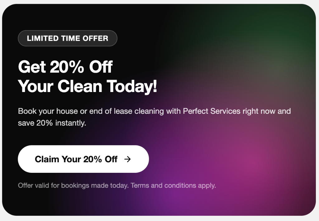 Limited Time Offer: Get 20% Off Your Clean Today!