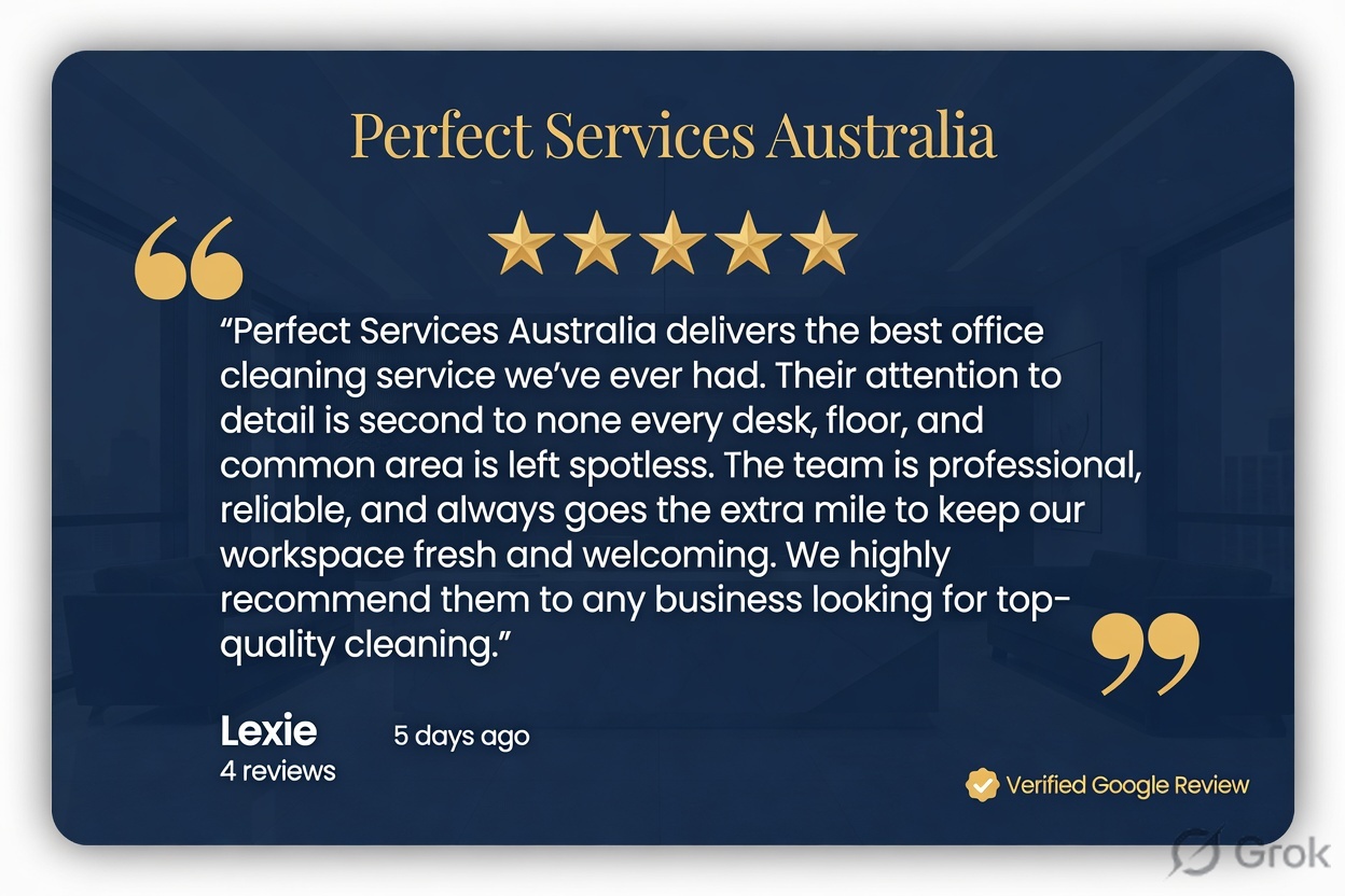Office cleaning service client's review