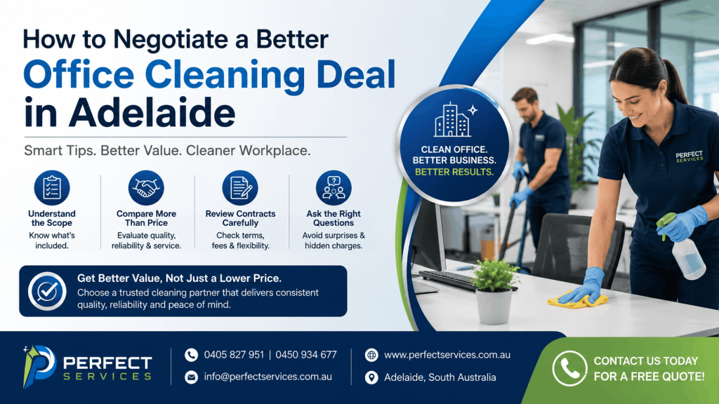 how to negotiate office cleaning deal in adelaide